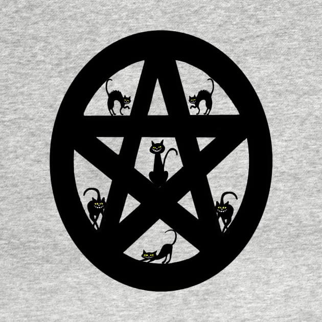 Black Cat Pentacle by imphavok